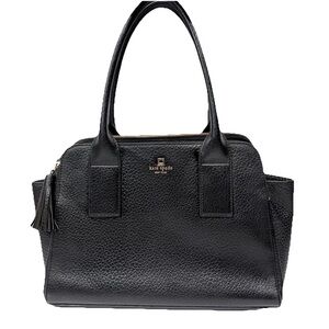 Kate Spade New York Southport Avenue Lydia SLOAN Black Leather Satchel BAG